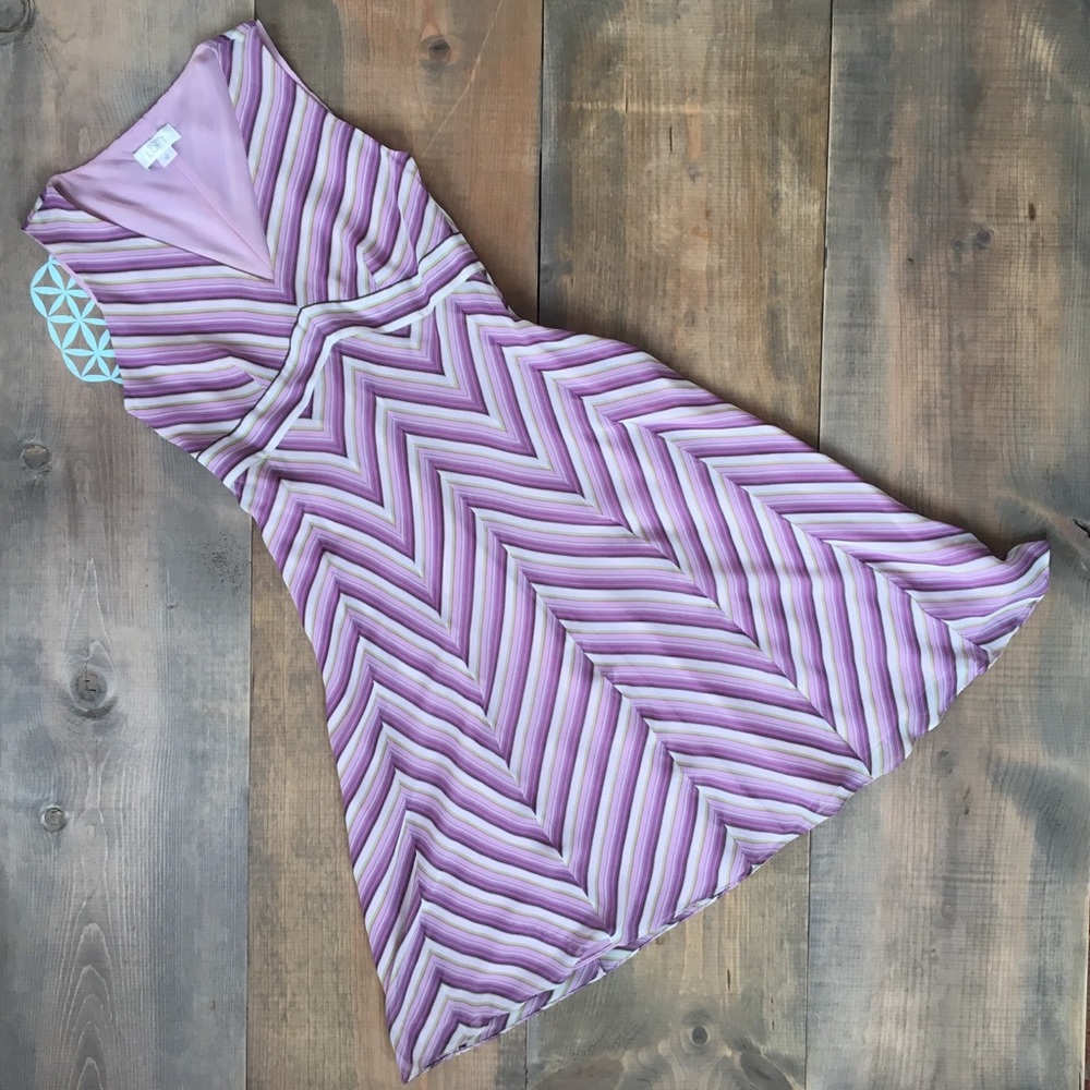 Ann Taylor LOFT stripe sz 2 sleeveless dress.